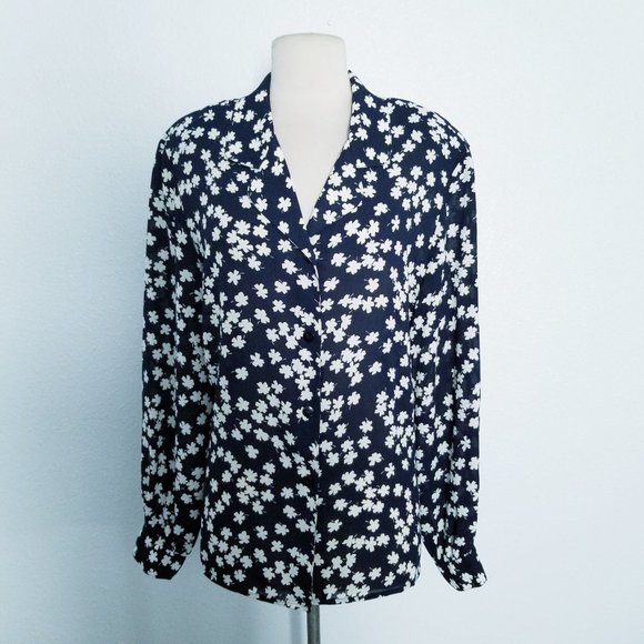 Liz Claiborne Tops - Vintage 80's Liz Claiborne Floral Blouse Top